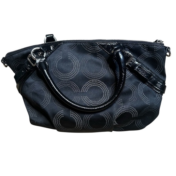 Coach Madison Dotted C Op Art Black Sophia Purse - Picture 4 of 8